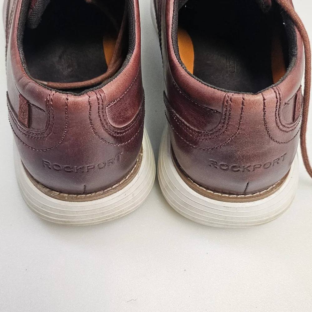 Rockport Kessler Wingtip Oxford Shoes CH5310 Leather Dark‎ Cherry Men 11.5M